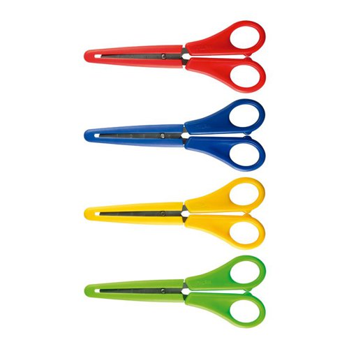 Milans Children´s Craft Scissors with plastic safety cover - Pk 10 Asstd Colours - 140201
