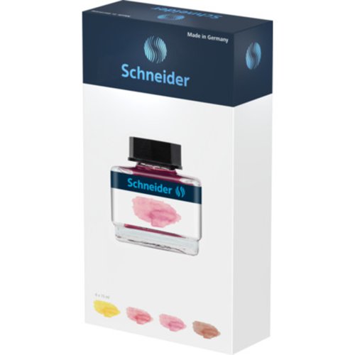 Schneider Coloured Ink Pots, Pastel Gift Set 2, 4 Colours - 143702
