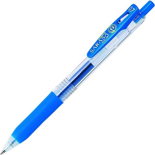 Zebra Sarasa CLIP Gel Retractable Pens Box 12 Blue 0.7