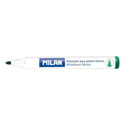 Milan Drywipe Whiteboard Markers; Large Bullet Point - Green  ( Box 12 ) - 16529124