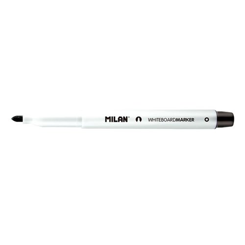 Milan Slimline Drywipe Whiteboard markers Black Pk12 - 16589122