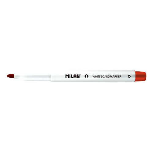 Milan Slimline Drywipe Whiteboard markers Red. Pk12 - 16589123
