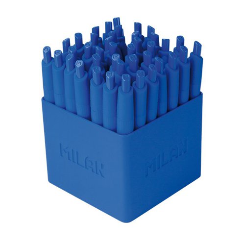 Milan Can of 40 Mini P1 Touch Pens - Blue