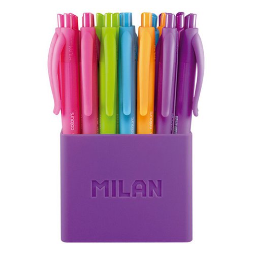 Milan P1 Touch Colours Ballpen; assorted tub of 24 - 176555124