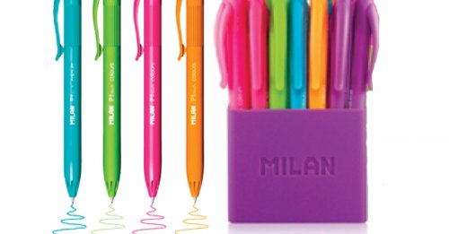 Milan P1 Touch Colours Ballpen; assorted tub of 24 - 176555124