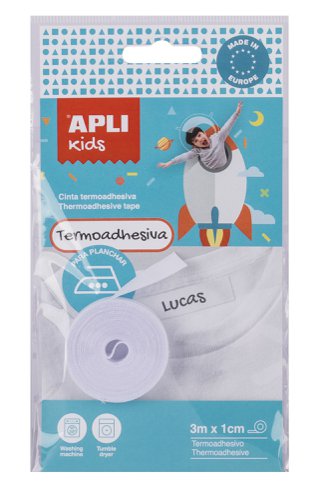 APLI Iron on Clothing Tape 3m x 10mm, Retail Pack