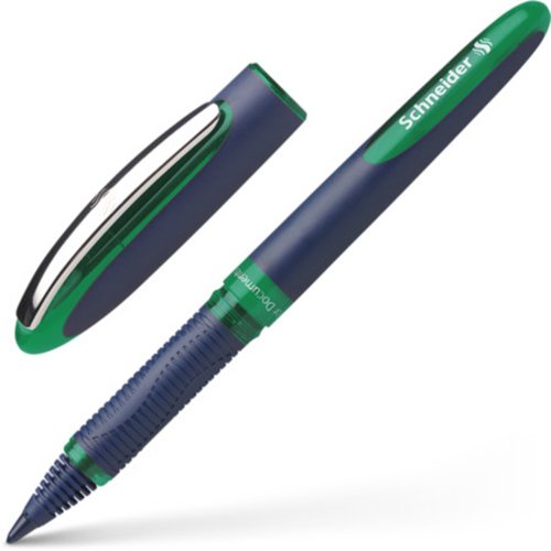 Schneider One Business Liquid Ink Roller, Metal Clip, Green