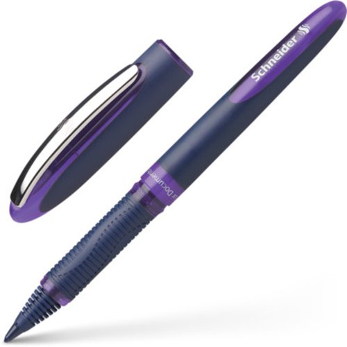 Schneider One Business Liquid Ink Roller, Metal Clip, Purple