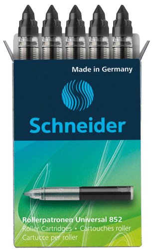 Schneider Universal 852 Rollerball Refill Black 5pk, Hangcarded - 185201 - 185201