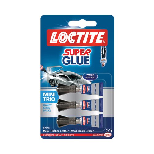 Loctite Super Glue Gel 3x1g, Mini Trio 3pk Carded