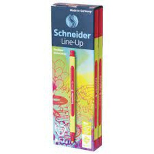 Schneider Line- Up Rubberised Triangular Bioplastic Fineliner, Metal Tip 0.4mm Red.  (Worlds first Biodegradable Fineliner) - 191002