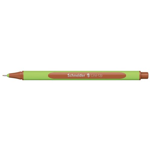 Schneider Line- Up Rubberised Triangular Bioplastic Fineliner, Metal Tip 0.4mm Mahagoni-Brown.  (Worlds first Biodegradable Fineliner) - 191007