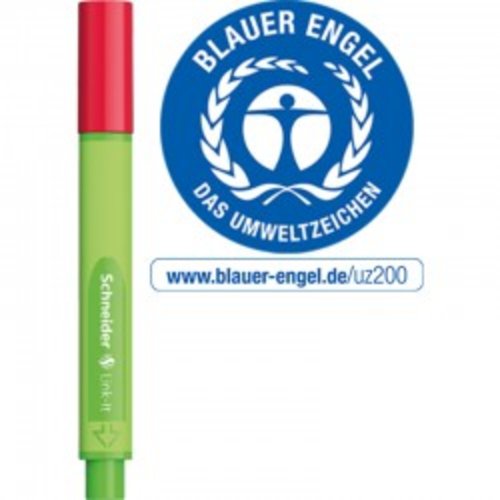 Schneider Link-it Biodegradable Fineliner Pen Red. (Clicks together with any other Link-it pen or Fineliner)