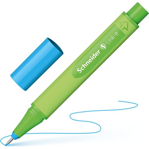 Schneider Link-it Biodegradable Fineliner Pen Light Blue. (Clicks together with any other Link-it pen or Fineliner)