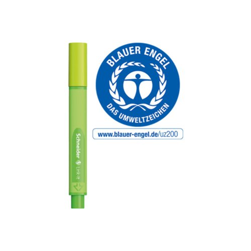 Schneider Link-it Biodegradable Fineliner Pen Light Green. (Clicks together with any other Link-it pen or Fineliner)