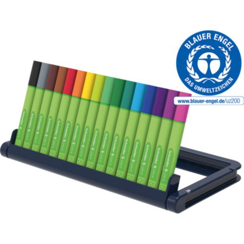 Schneider Link-It ECO Biodegradable Fineliner Stand up Deskset of 16 Pens - 191292