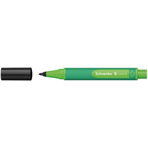 Schneider Link-it Biodegradable Fibre Tip Pen Black. (Clicks together with any other Link-it pen or Fineliner)