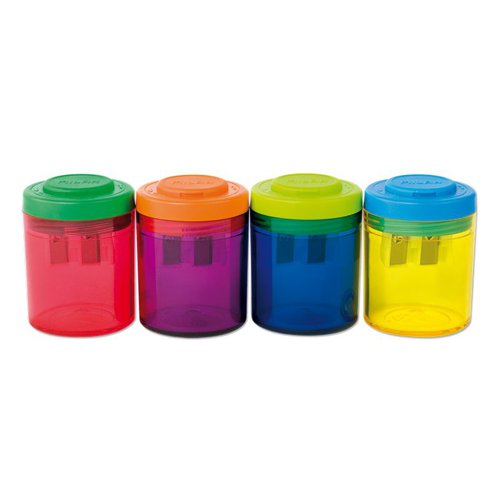 Milan Collection Canister Sharpeners; 3 Asstd colours Box 12 - 20161912