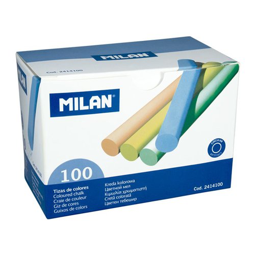Milan Box 100 Coloured chalks (Pk6) - 2414100