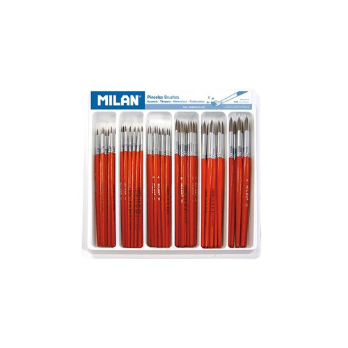 Milan 101 Series round school paintbrushes Box 120