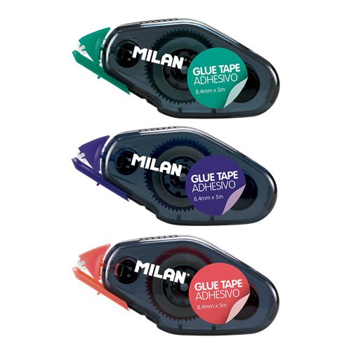 Milan Mini Glue tape Handheld Dispenser 8.4mm x 5m Box 24 - 4401924