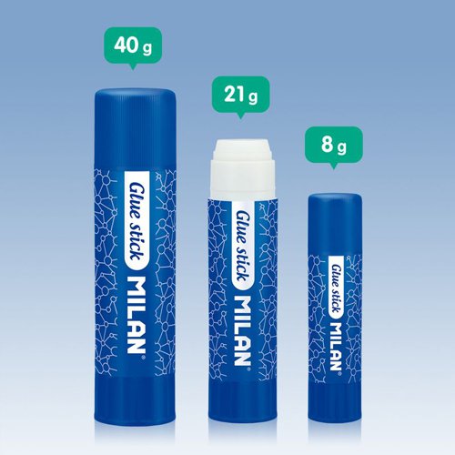 Milan Twist-Up Glue Stick; Solvent FREE; Medium 21g. Pk12 - 4415912