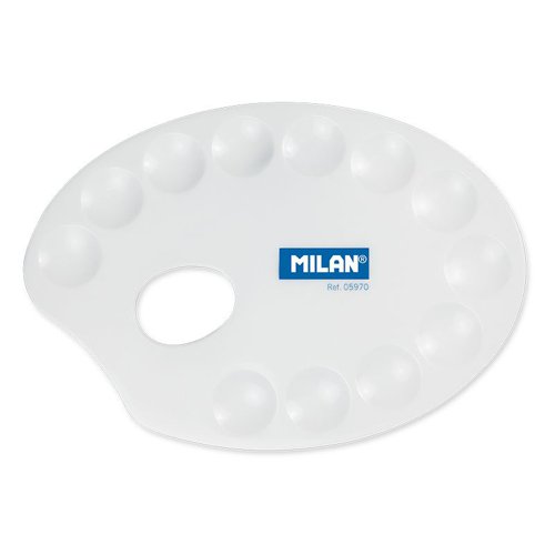 Milan Oval Paint Mixing Palette; for 12 colours Pk 5