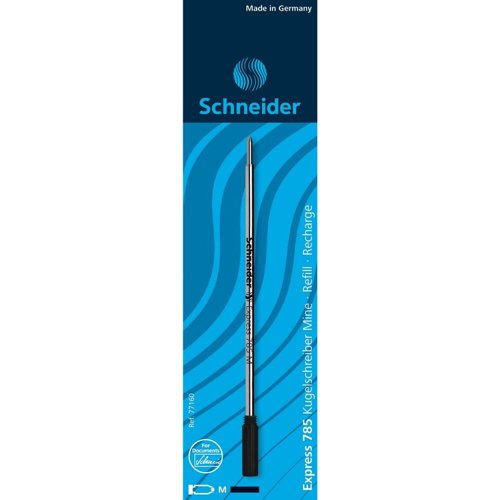 Schneider Express 785 Ballpen Refill Black Medium for Cross, Hangcarded - 77160