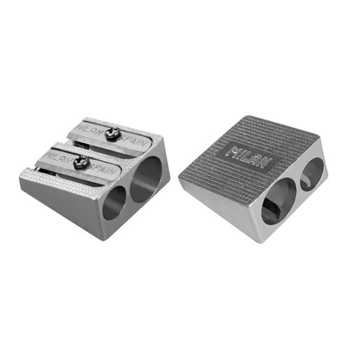 Milan Metal Aluminium Double Sharpeners; Carbon Blade. Box 20