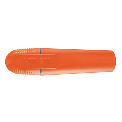 Milan Chisel Tip Highlighter with pocket clip; Orange  (Box 12) - 80038