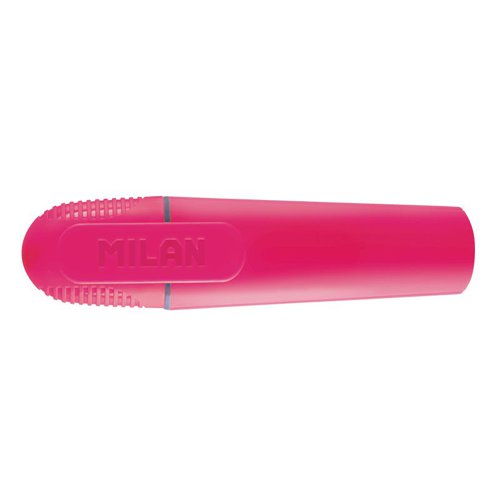 Milan Chisel Tip Highlighter with pocket clip; Pink  (Box 12) - 80039