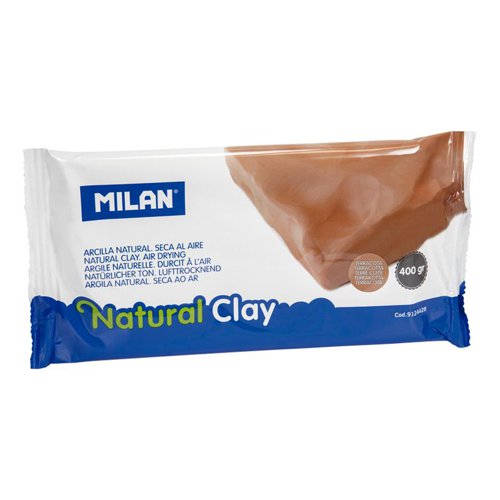 Milan Air dry natural clay; terracotta colour (400 g) Pk 5