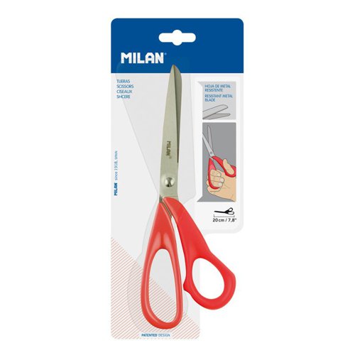 Milan Office Stainless Steel Scissors 20cm Pk 6