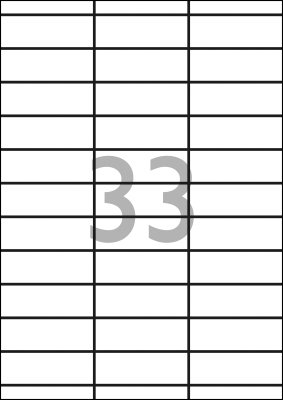 DECAdry White Multipurpose Butt Cut Labels 100 sheet pk 33 per Sheet - DLW1811