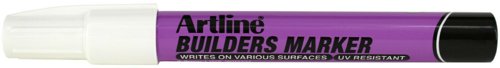 Artline Builders Marker White, UV Resistant, Box 12