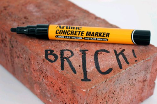 Artline Concrete Marker Strong Nib Marker BLACK Box  12
