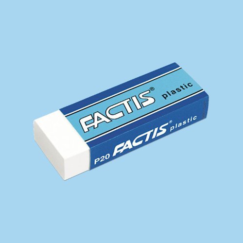 Factis White Rectangular Pencil Eraser Pk20
