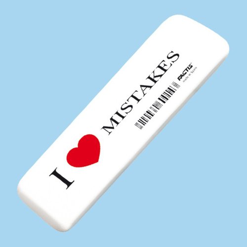 Factis Giant Eraser “I Love Mistakes” PK16