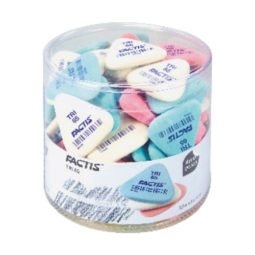 Factis Triangular Soft Pencil Eraser Box 65