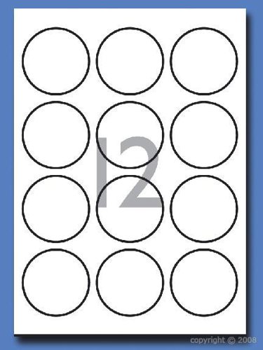 DECAdry White Multipurpose Labels 30 sheet pk 60mm Diameter Circle 12 ...