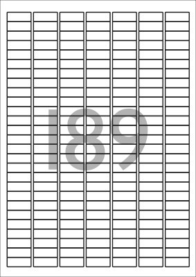 DECAdry White Multipurpose Labels 30 sheet pk 25.4 x 10mm 189 per Sheet - OLW4908