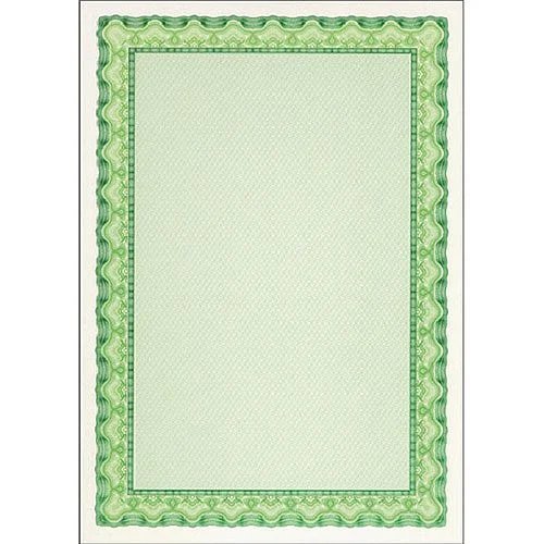 DECADRY A4 Certificate Paper 25 Sheets - Green - OSD4054