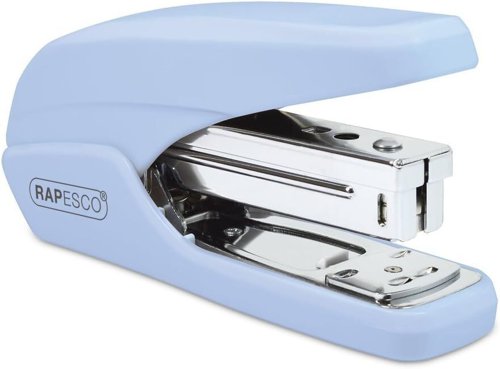 Rapesco X5 25 Less Effort Desk Stapler, 25 sheet, Light Blue, 15 Year Guarantee