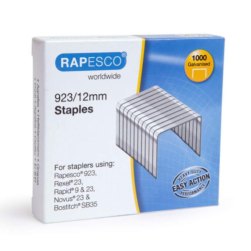 Rapesco 923/12mm Heavy Duty Staples, Box 1000 - R92312