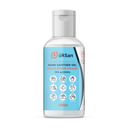 ursan 100ml Alcohol Gel Hand Sanitiser Pump 70% Alc. PCS 101065