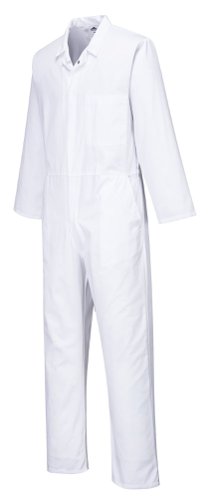 Portwest 2201 Food Industry No Pocket Coverall White XXXL Overalls, Bibs & Aprons 2201WHRXXXL