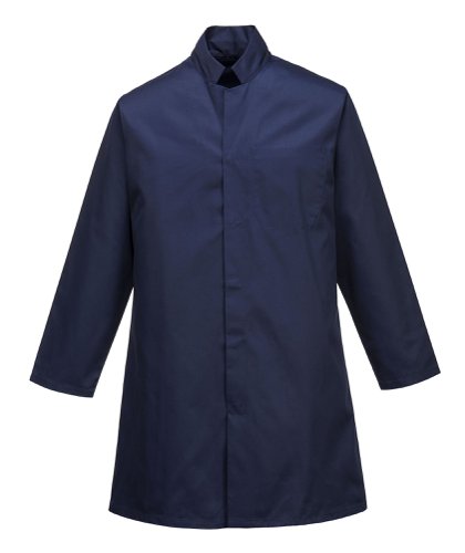 Portwest 2202 Food Industry Men's 1 Pocket Coat Navy S Overalls, Bibs & Aprons 2202NARS