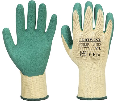 Portwest A100 Grip Glove - Latex Green L