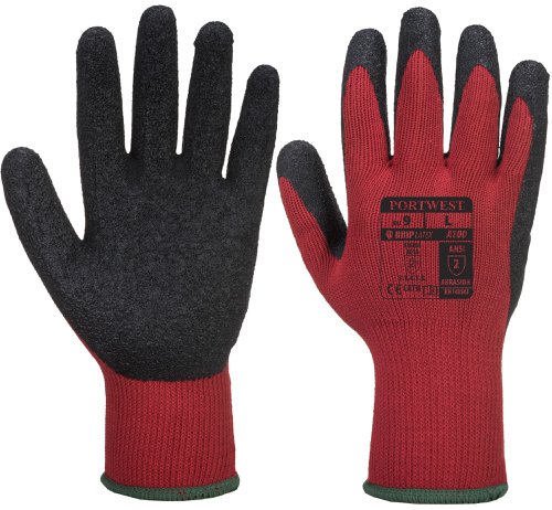 Portwest A100 Grip Glove - Latex Red/Black L