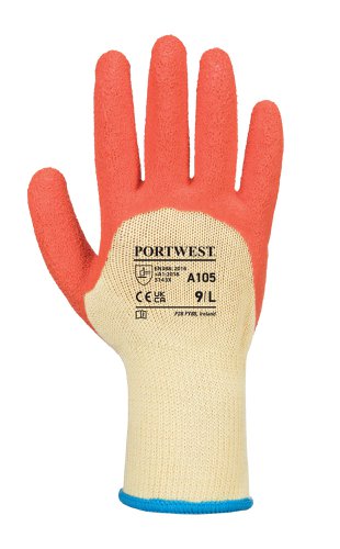 Portwest A105 Grip Xtra Glove Yellow/Orange XL Re-usable Gloves A105Y1RXL